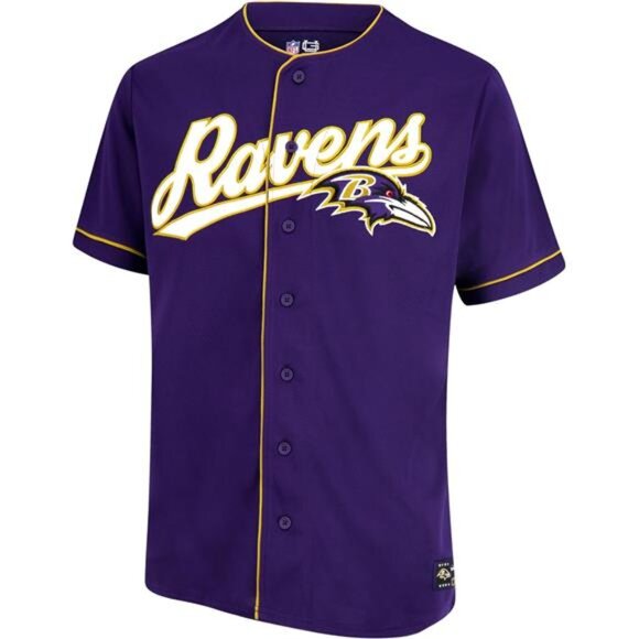 Ultra Game NFL Mens Game Day Button Down Baseball Mesh Jersey Shirt - Picture 2 of 5